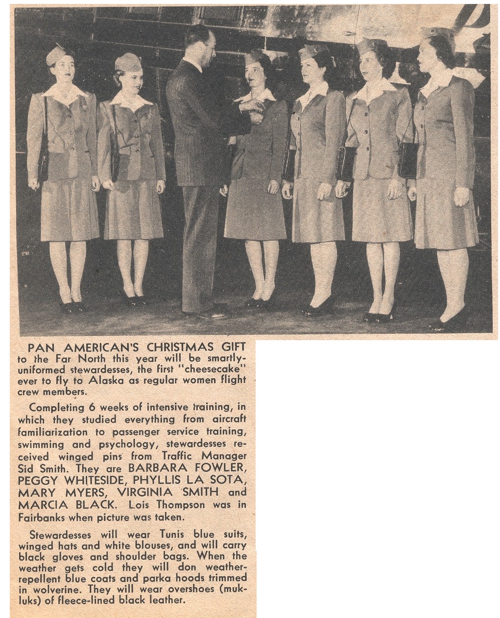 1944 Dec First Stewardesses to AK